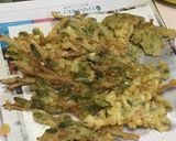 春が旬つくしとからし菜(菜の花)の天ぷら作り方6写真
