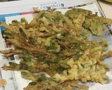 春が旬つくしとからし菜(菜の花)の天ぷら作り方6写真