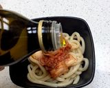 キムチオリーブうどん作り方2写真