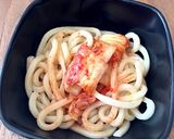 キムチオリーブうどん作り方3写真