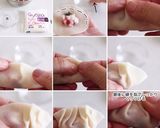 簡単！蛸、山芋、大葉の羽根つき梅肉餃子作り方2写真