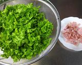わさび菜の炒め物～焼き肉のたれ～作り方1写真