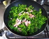 わさび菜の炒め物～焼き肉のたれ～作り方2写真