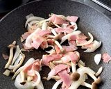 ベーコンときのこのガリバタ醤油パスタ作り方4写真