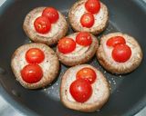 しいたけとミニトマトのチーズ焼き作り方2写真