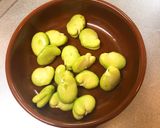 ホタテと空豆のアヒージョ作り方1写真