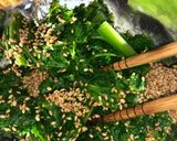 わさび菜の胡麻和え作り方4写真