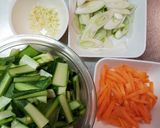 簡単☆小松菜と豚こまの塩だれ回鍋肉作り方1写真