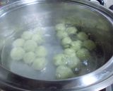 抹茶入り豆腐白玉だんご~きな粉がけ♡作り方4写真