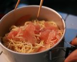 生ハムとバジルとチーズのシンプルパスタ作り方5写真