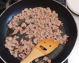筍(タケノコ)と挽き肉炒めのレタス巻き作り方5写真