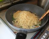 新たまねぎの葉とバター醤油パスタ作り方18写真