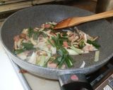 新たまねぎの葉とバター醤油パスタ作り方13写真
