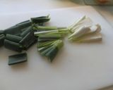 新玉ねぎの葉とベーコンの卵とじ作り方3写真