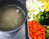 豚挽肉と野菜のヘルシースープ作り方2写真