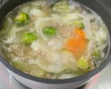 豚挽肉と野菜のヘルシースープ作り方3写真