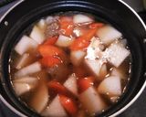 牛すじと根菜の黒酢煮込み作り方3写真