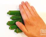 簡単作り置き！オクラと長芋の磯和え作り方1写真
