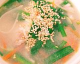 残りご飯と鶏モモ肉のスープ雑炊作り方5写真