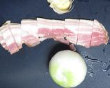 新玉ねぎと桜えびとベーコンの炊き込みご飯作り方2写真