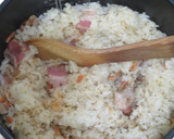 新玉ねぎと桜えびとベーコンの炊き込みご飯作り方8写真