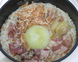 新玉ねぎと桜えびとベーコンの炊き込みご飯作り方6写真