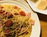 トマト&ベーコンのアーリオオーリオパスタ作り方4写真