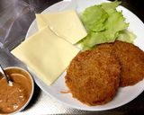 ハムカツ買って 10分でランチ作り方1写真