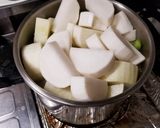 豚ひき肉と大根の白身スープ作り方12写真