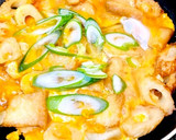 スピードおかず！竹輪とお揚げあま辛卵とじ作り方4写真