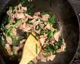 【簡単 男の手料理】5分でニラ玉 豚肉作り方4写真