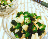簡単作り置き！オクラと長芋の磯和え作り方5写真