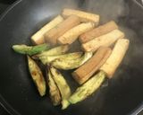 焼きアボカドと焼き厚揚げのおかか醤油作り方4写真