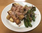 焼きアボカドと焼き厚揚げのおかか醤油作り方5写真