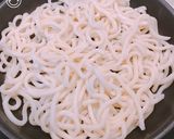 豚肉と白菜の、五目餡掛け焼きうどん作り方6写真