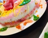 豪華な豪華なケーキ型ちらし寿司作り方10写真