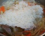 豚肩ロースと春野菜の雑炊風煮込み作り方6写真