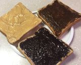朝食トーストをコーヒー・ココア・きな粉で作り方3写真