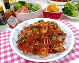 ワンポットで簡単♪サバ缶のトマトパスタ作り方17写真
