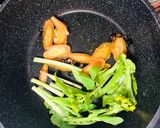菜の花と人参のアンチョビ玄米パスタ作り方3写真