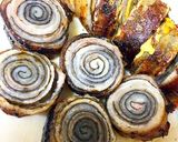 断面がきれい♡海苔肉巻きとかぼちゃ餅弁当作り方5写真