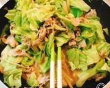 春キャベツ♡えのき♡豚肉のオイマヨ卵炒め作り方6写真