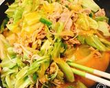 春キャベツ♡えのき♡豚肉のオイマヨ卵炒め作り方7写真