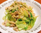 春キャベツ♡えのき♡豚肉のオイマヨ卵炒め作り方9写真