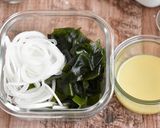 新玉ねぎと生わかめの酢味噌サラダ作り方3写真