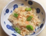 サーモン・桜エビとそら豆春の炊込みご飯作り方18写真