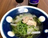 鳥もも肉、豆苗、大根のうま煮作り方5写真