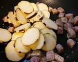 調味酢でさつまいも炒め。作り方3写真