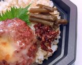 3月18日 チーズハンバーグ弁当 詰め方作り方3写真