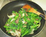 菜花と牛肉のオイスターソース炒め作り方5写真
